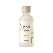 SKINFOOD Rice Brightening Toner — how to use: apply with hands or a cotton pad after cleansing