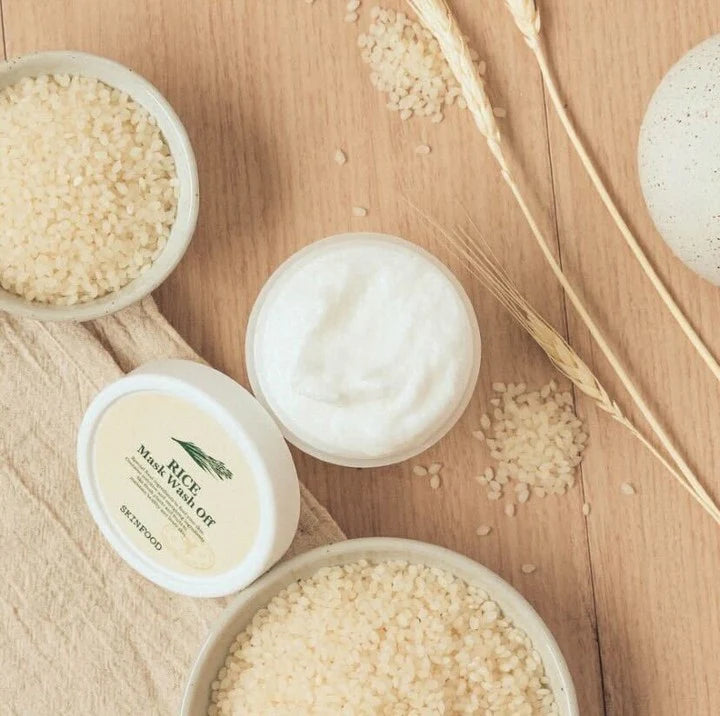 SKINFOOD Rice Mask Wash Off — rice extract brightens for a smoother, radiant look