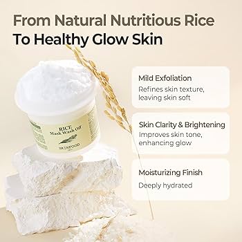 SKINFOOD Rice Mask Wash Off — rice extract brightens for a smoother, radiant look