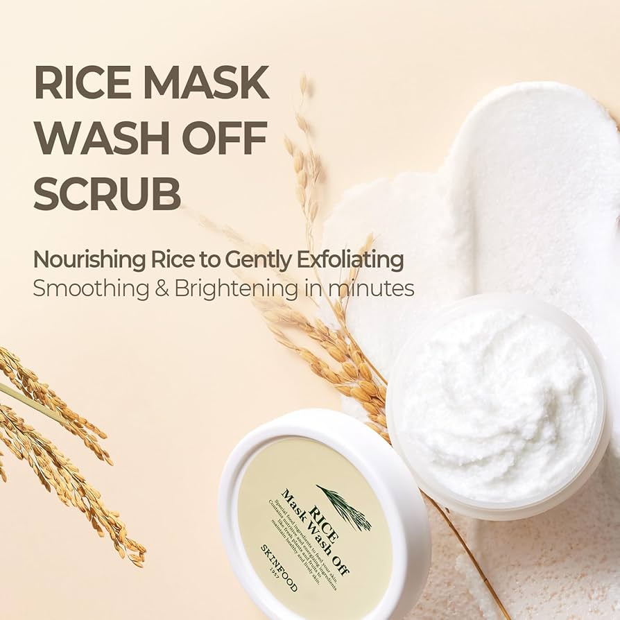 SKINFOOD Rice Mask Wash Off — rice brightening wash-off mask