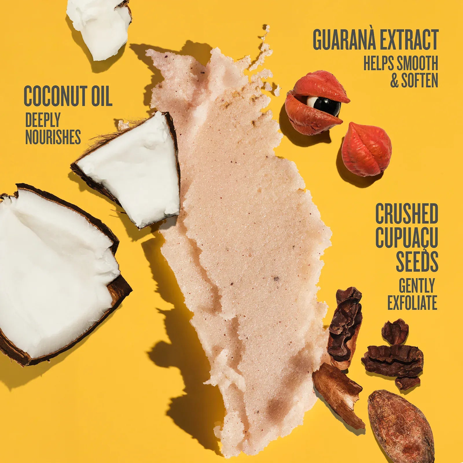 Key ingredients in Sol de Janeiro Bum Bum Body Scrub for smooth, polished skin