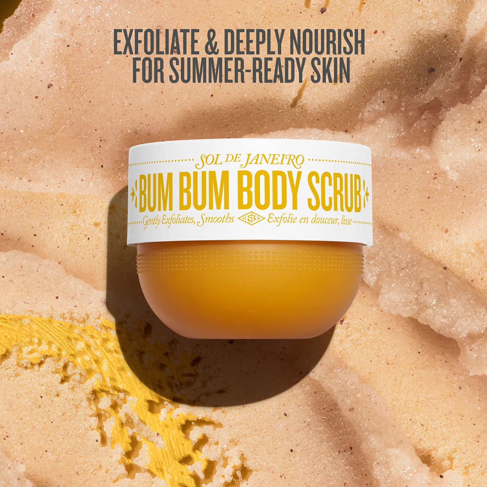 Sugar-rich exfoliating texture of Sol de Janeiro Bum Bum Body Scrub