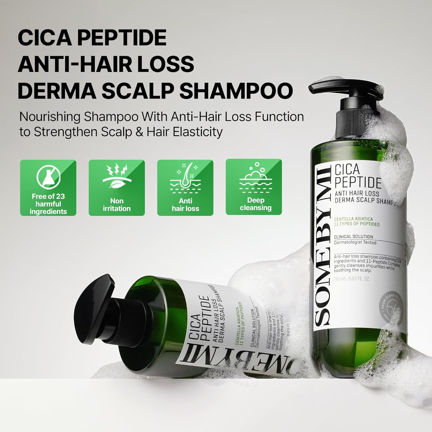 SOME BY MI Cica Peptide Anti Hair Loss Derma Scalp Shampoo — cica and peptides care for the scalp