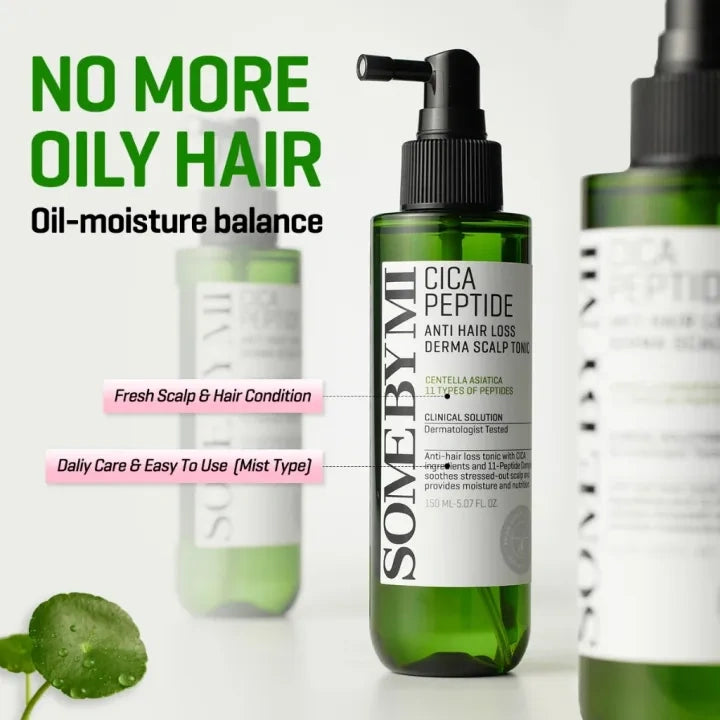 SOME BY MI Cica Peptide Anti Hair Loss Derma Scalp Tonic — refreshing, cooling feel on the scalp