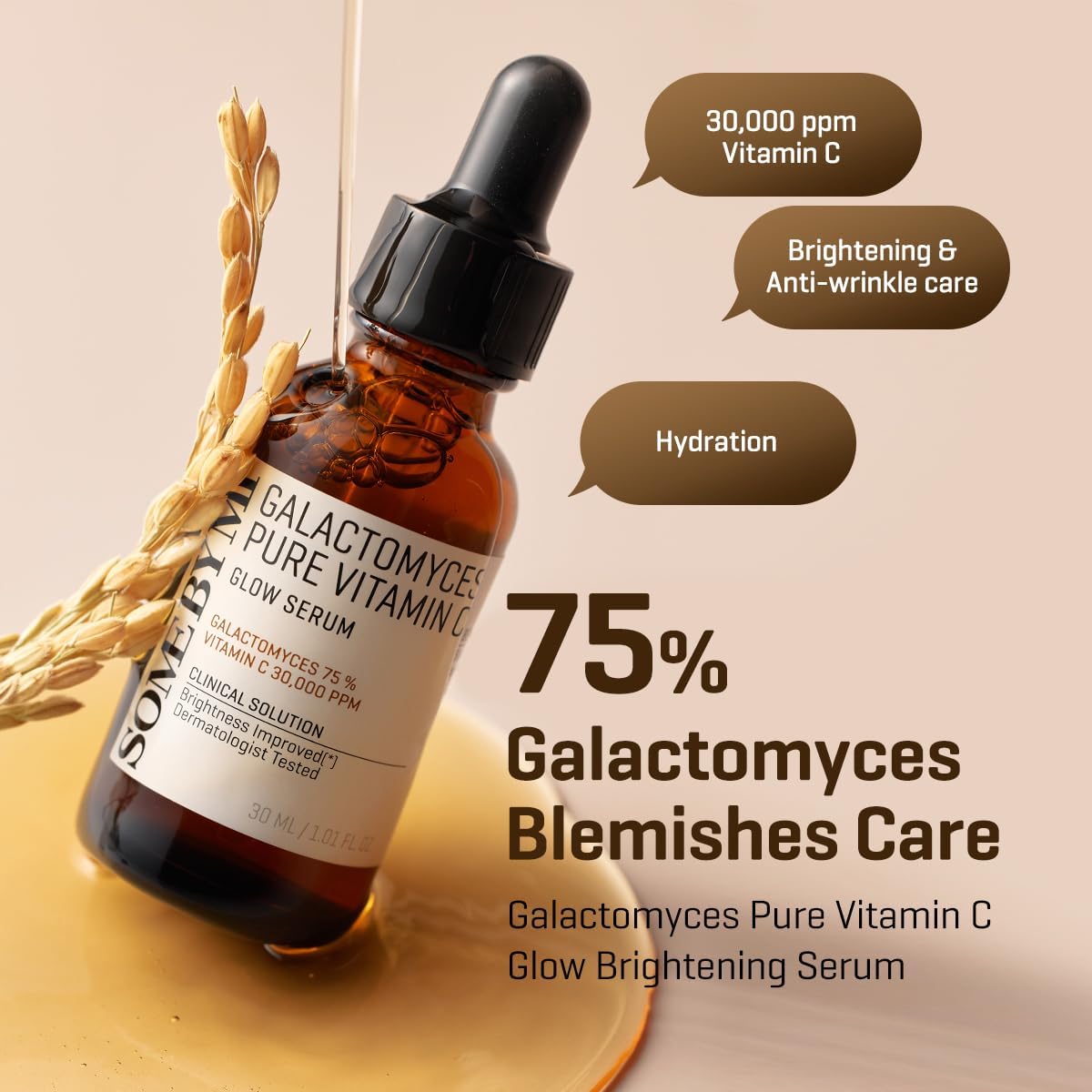 SOME BY MI Galactomyces Pure Vitamin C Glow Serum — galactomyces hydrates and nourishes skin