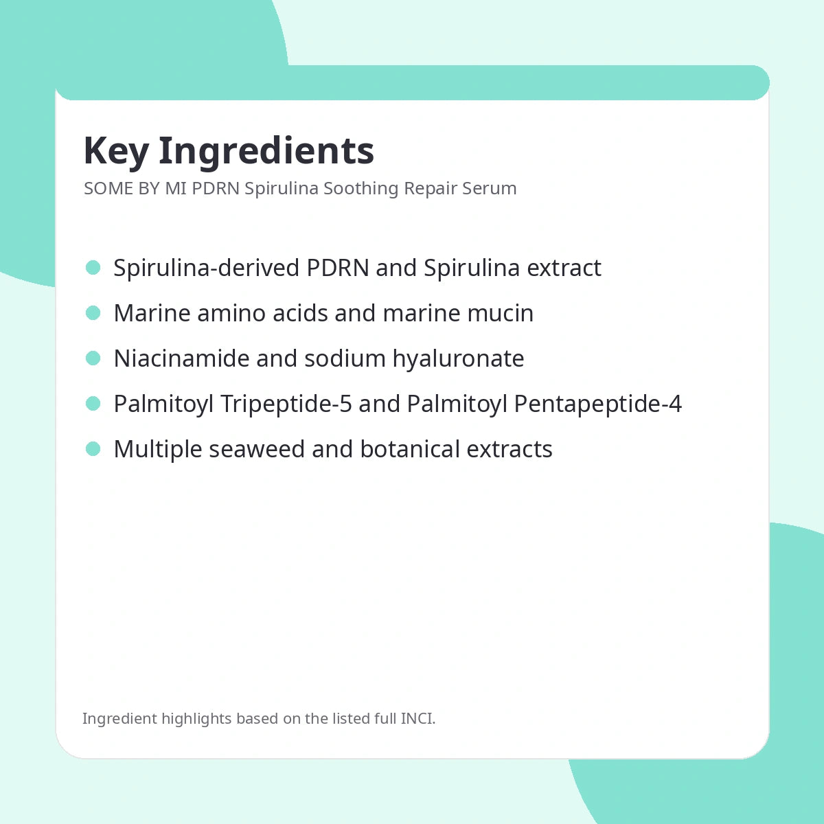 SOME BY MI PDRN Spirulina Soothing Repair Serum — powered by PDRN and spirulina