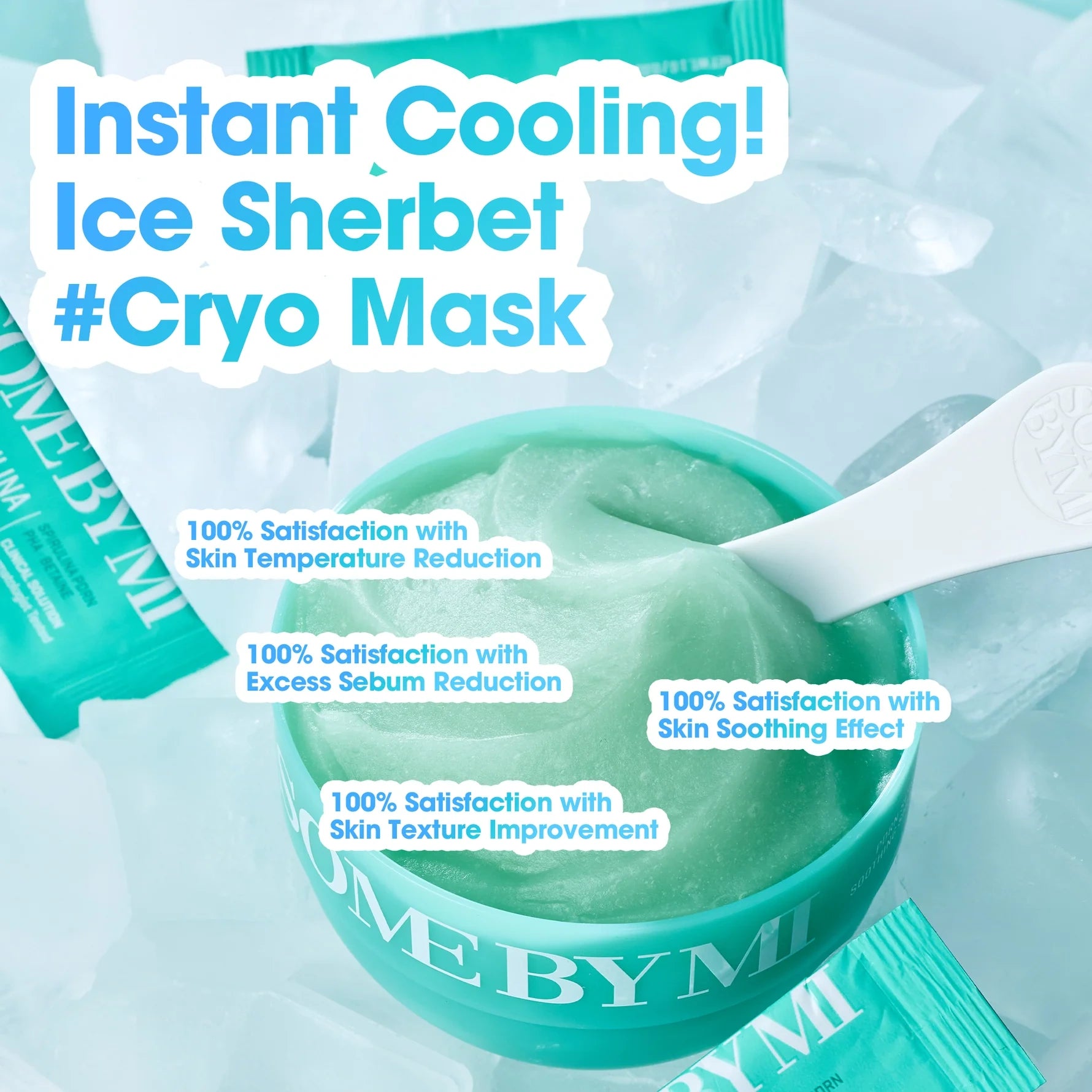 SOME BY MI PDRN Spirulina Soothing Sherbet Mask — how to use: glide over skin, then rinse off