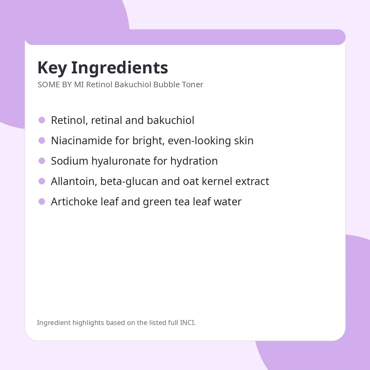 SOME BY MI Retinol Bakuchiol Bubble Toner — powered by retinol and bakuchiol