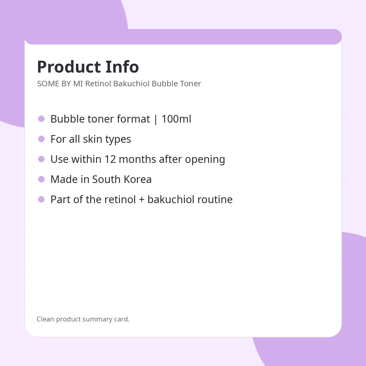 SOME BY MI Retinol Bakuchiol Bubble Toner — for smoother, healthier-looking skin