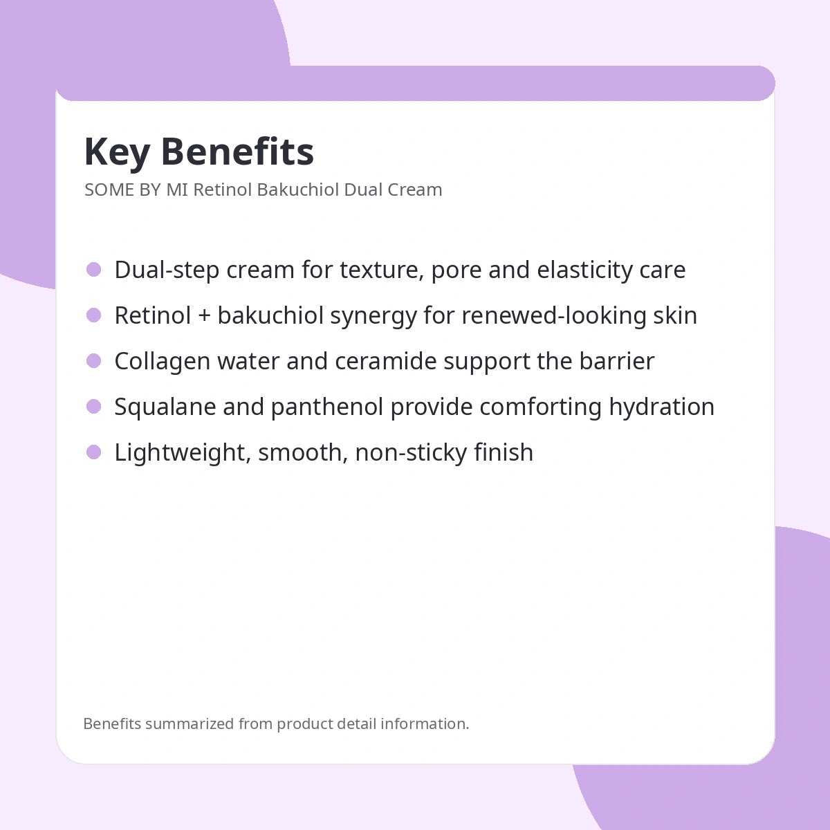 SOME BY MI Retinol Bakuchiol Dual Cream — gentle dual formula for daily use