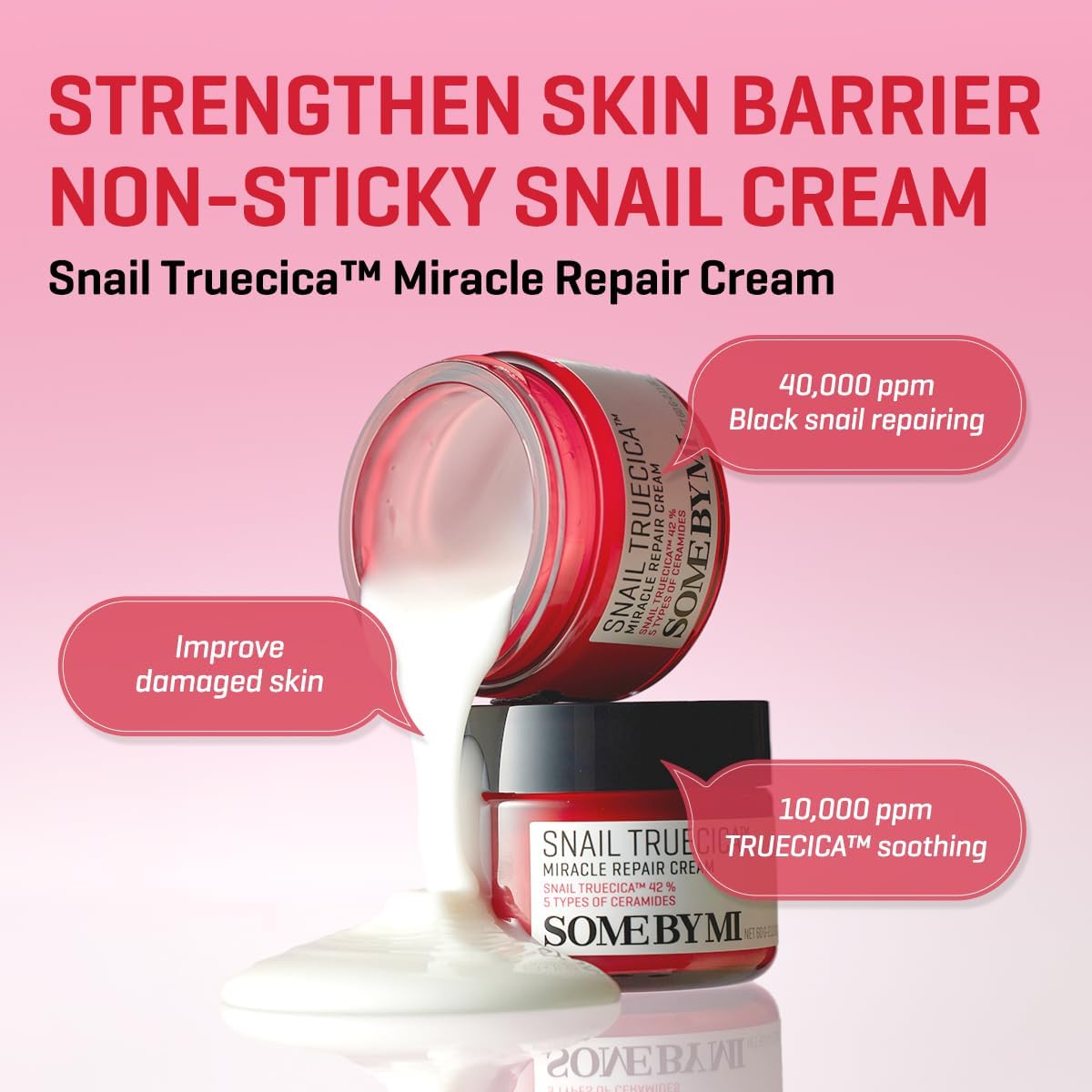SOME BY MI Snail Truecica Miracle Repair Cream — snail mucin and truecica repair damaged skin