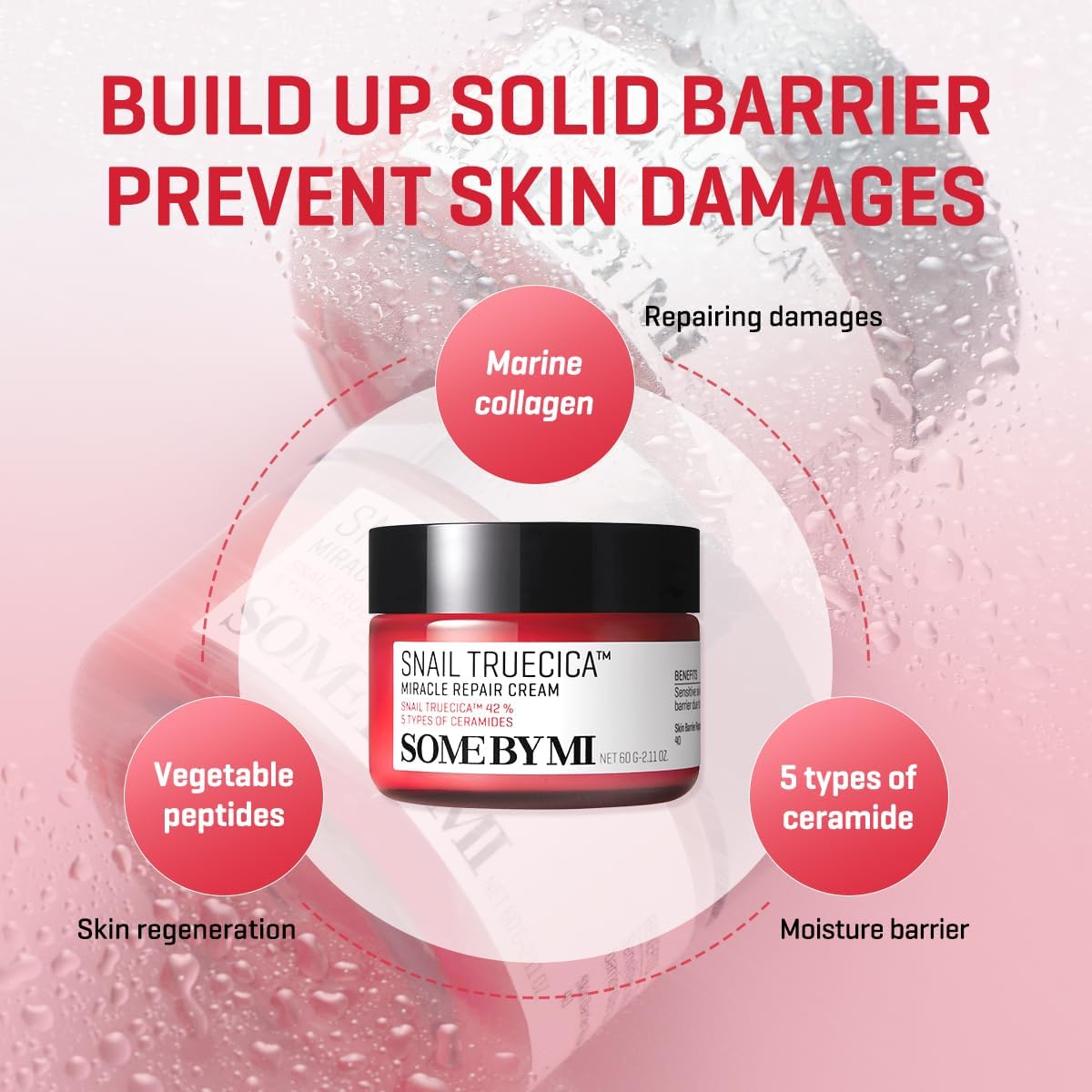SOME BY MI Snail Truecica Miracle Repair Cream — soothes and calms sensitive skin