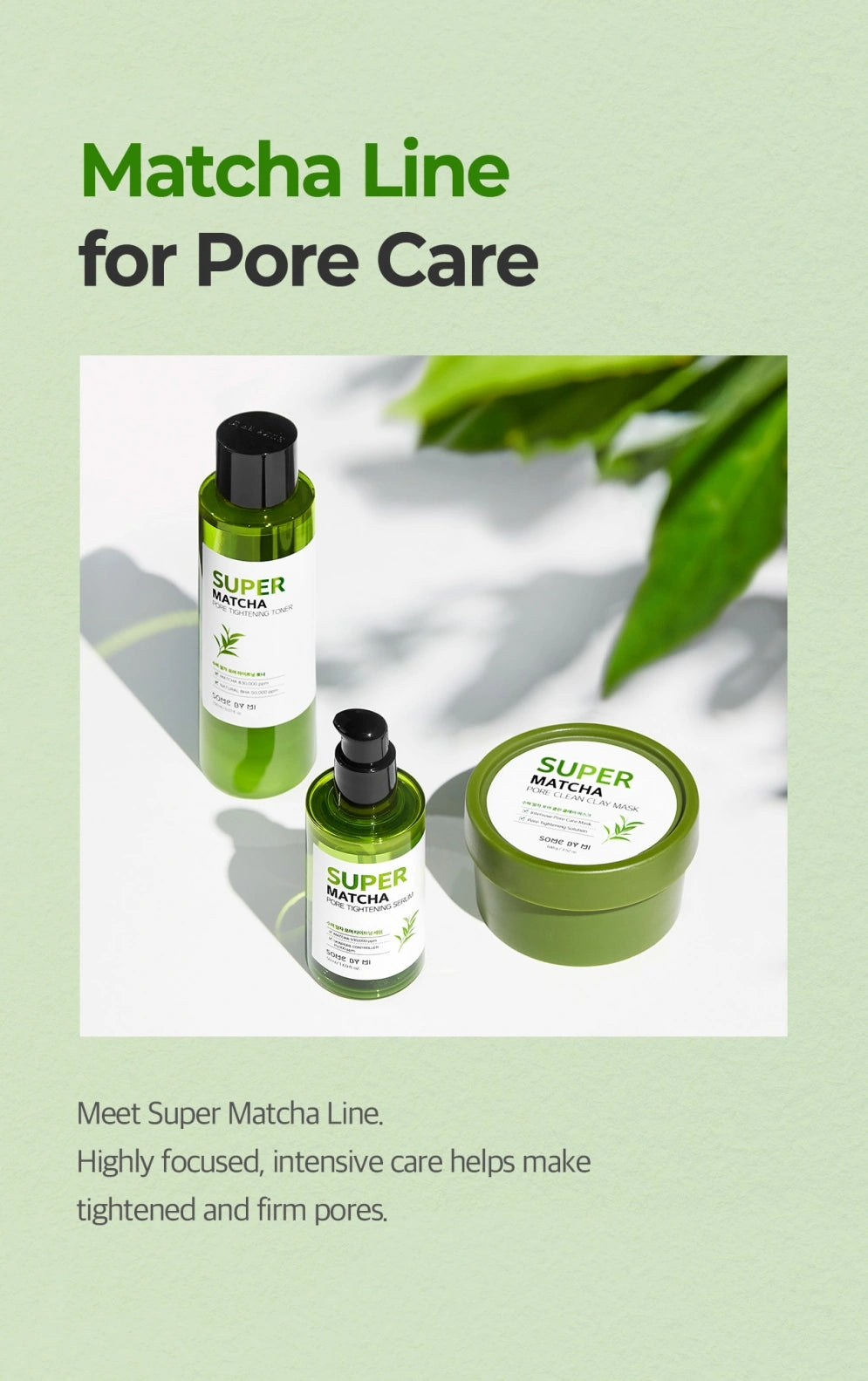 SOME BY MI Super Matcha Pore Tightening Serum — visible pore care over time