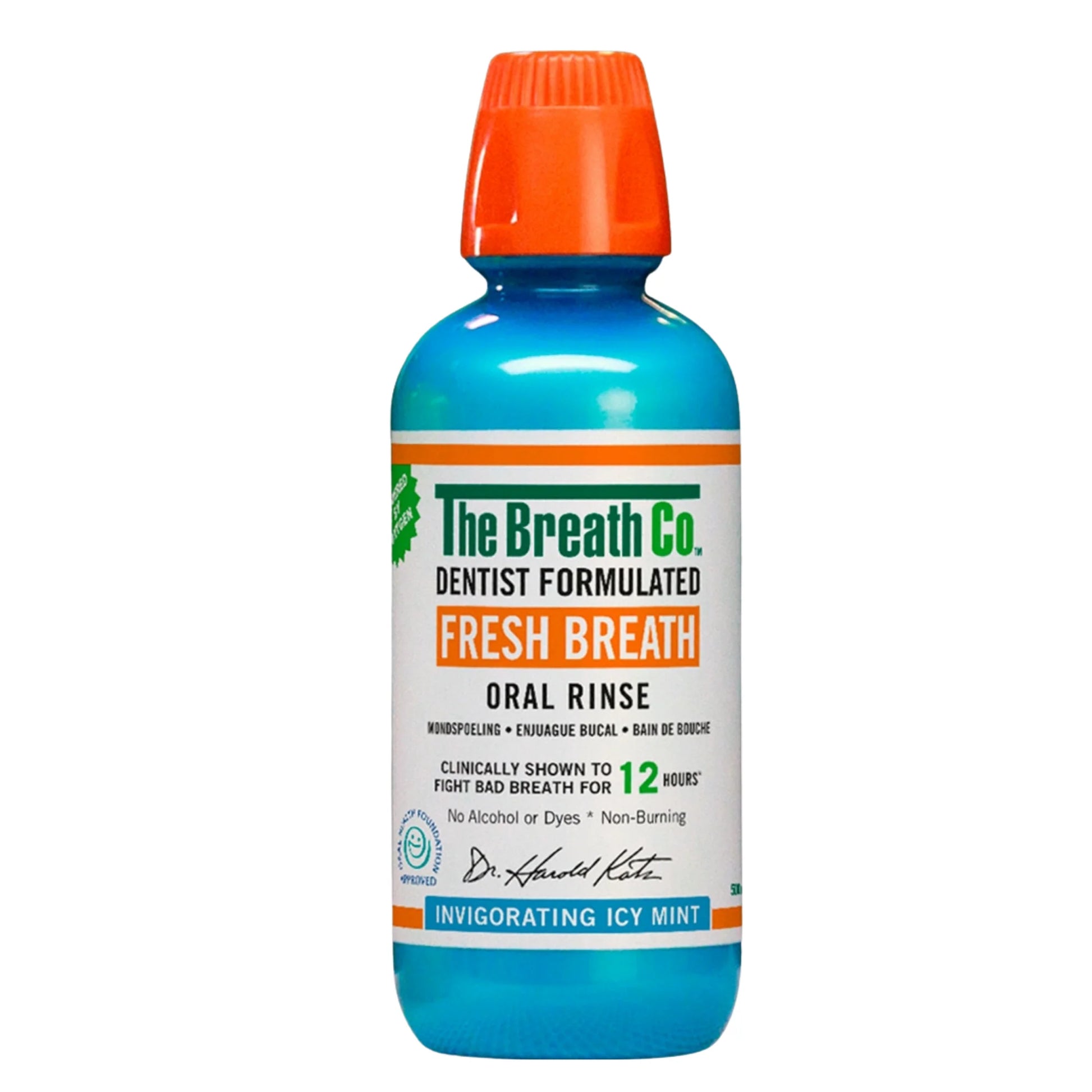 The Breath Co Dentist Formulated Fresh Breath Oral Rinse — alcohol-free rinse for long-lasting fresh breath