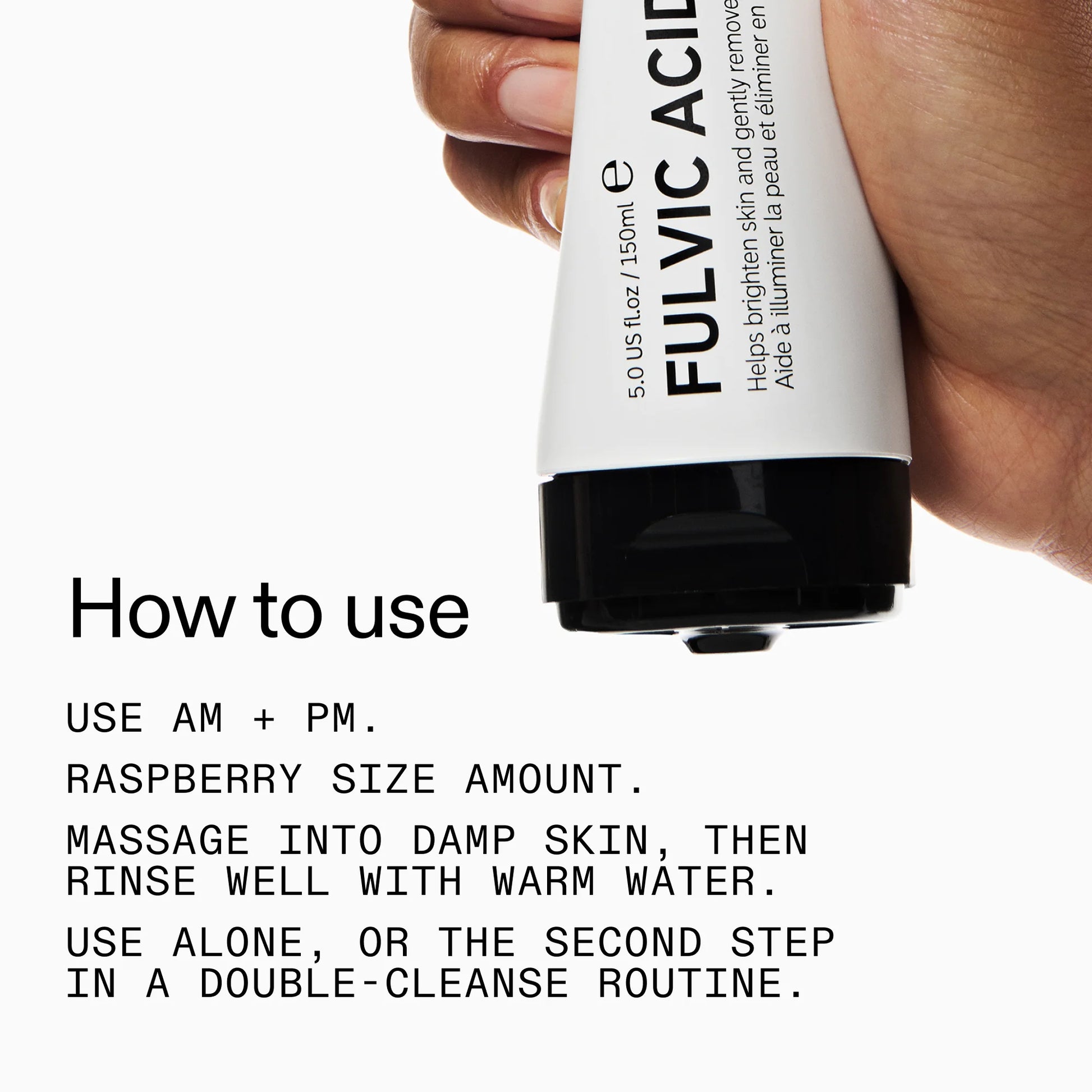 Massage onto damp skin, then rinse