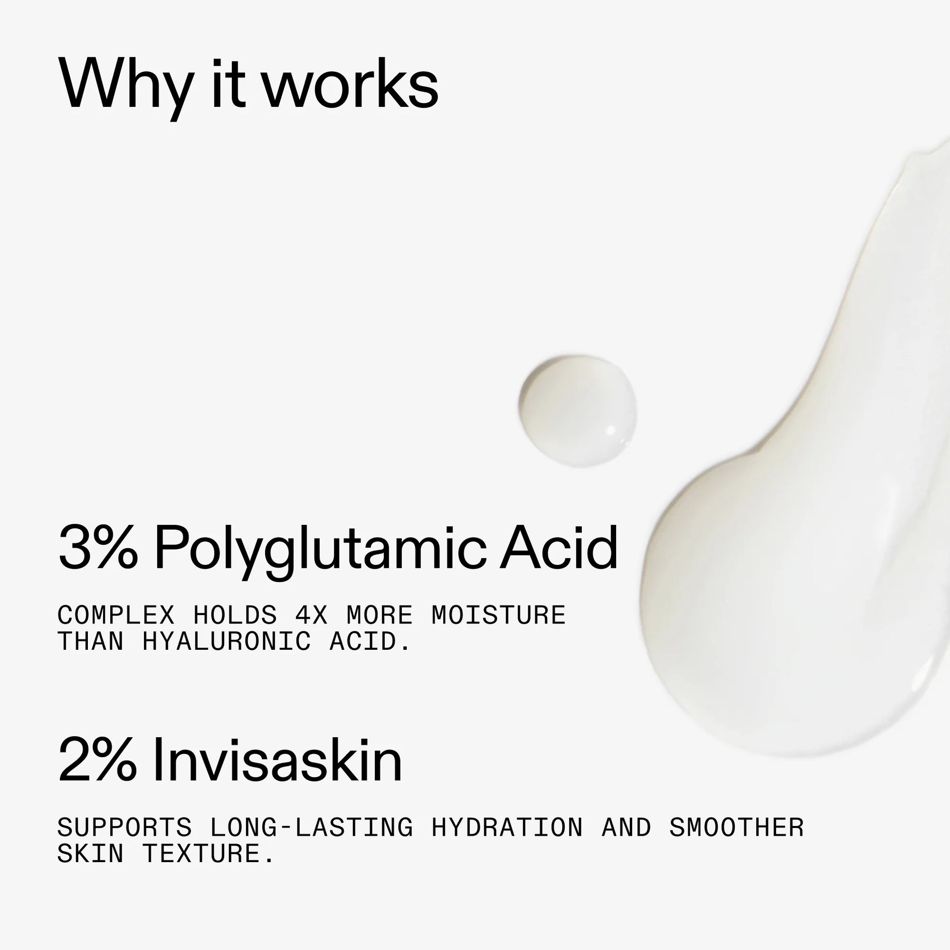 Plumps skin for a smooth, dewy look