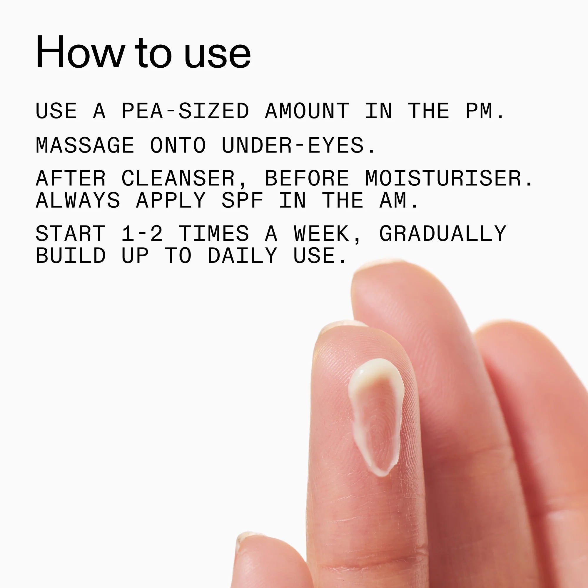 Improves firmness around the eyes