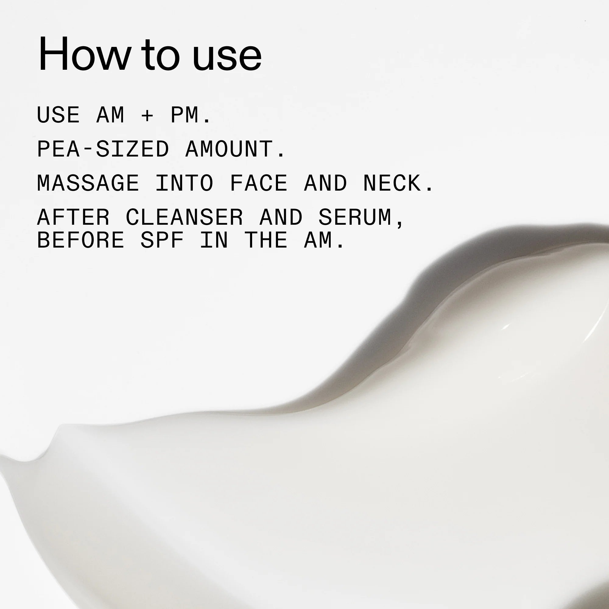 Lightweight cream that absorbs easily
