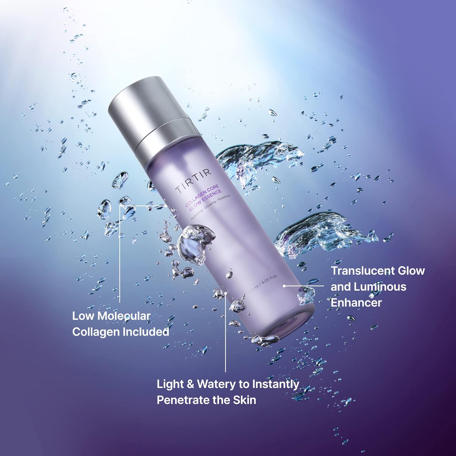 TIRTIR Collagen Core Glow Essence — boosts skin radiance