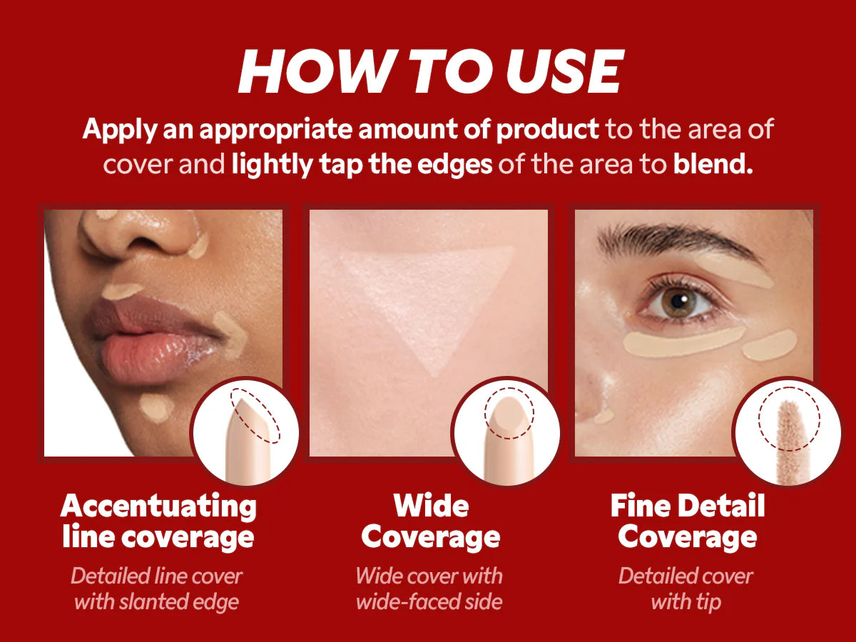 TIRTIR Glide & Hide Blurring Concealer — how to apply