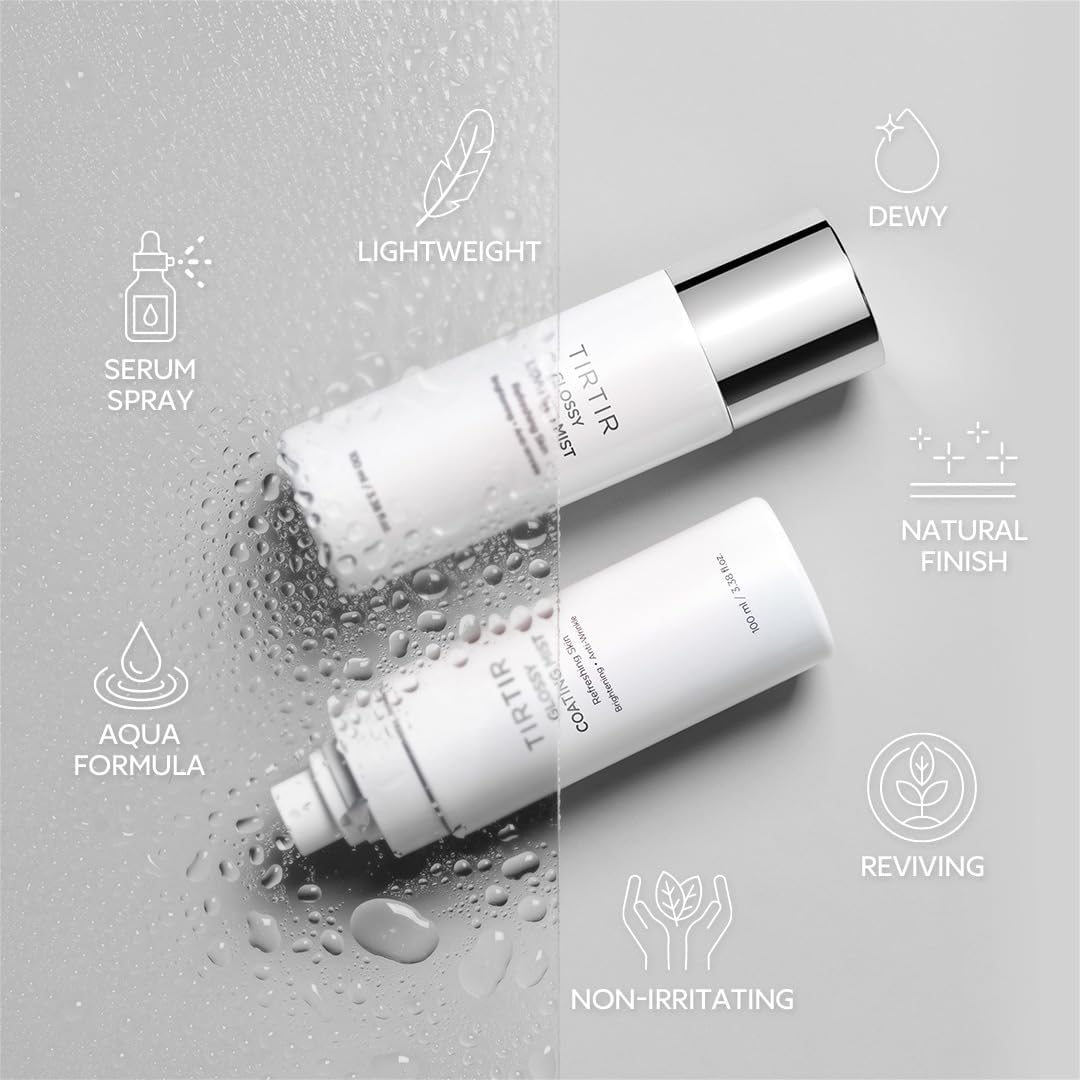 TIRTIR Glossy Coating Mist — sets makeup with a glow