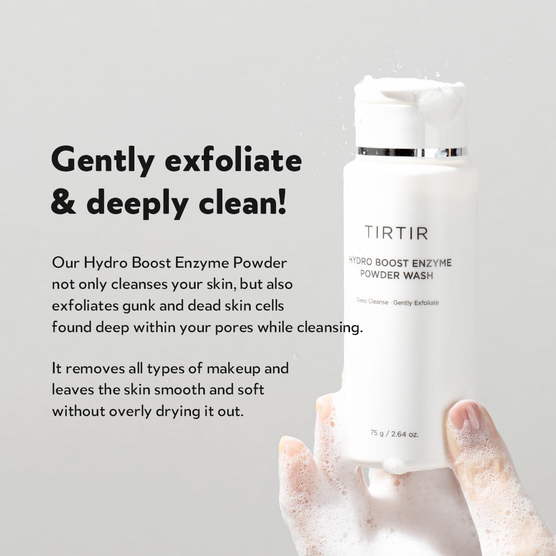 TIRTIR Hydro Boost Enzyme Cleansing Powder Wash — foaming powder cleanse