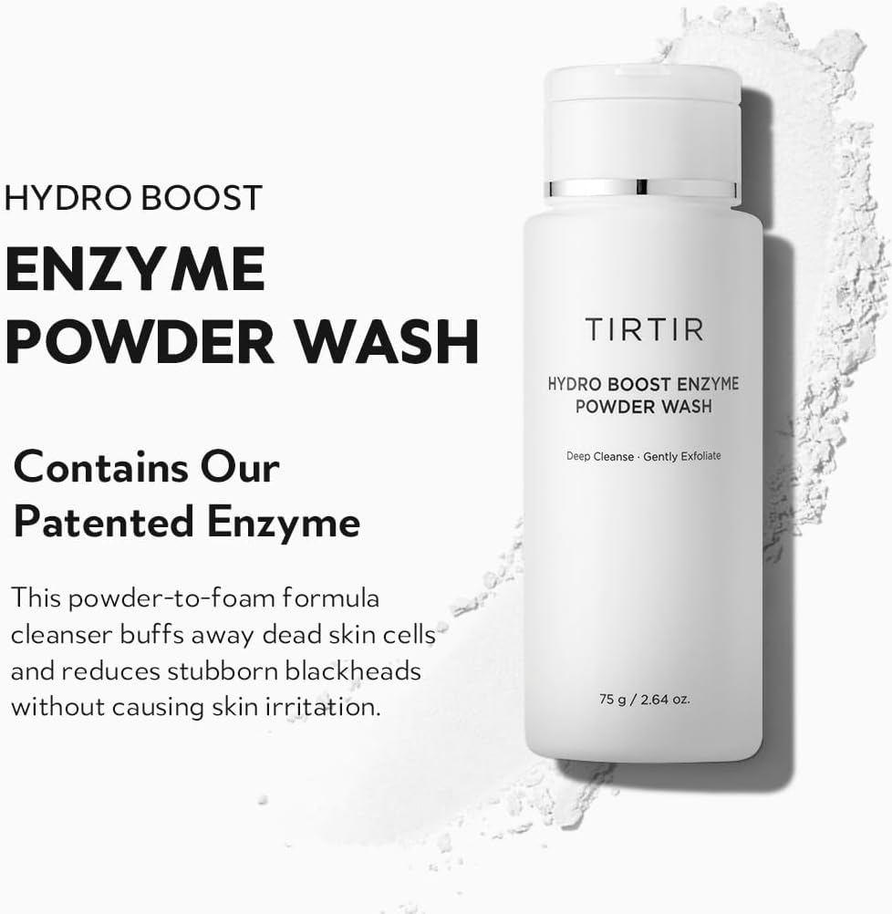 TIRTIR Hydro Boost Enzyme Cleansing Powder Wash — gentle daily enzyme exfoliation