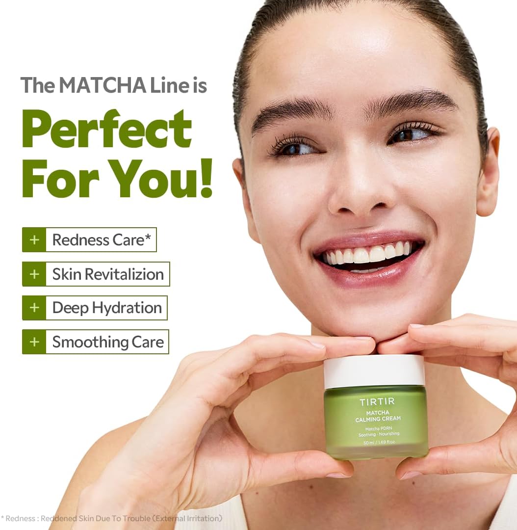 TIRTIR Matcha PDRN Calming Cream — key calming ingredients
