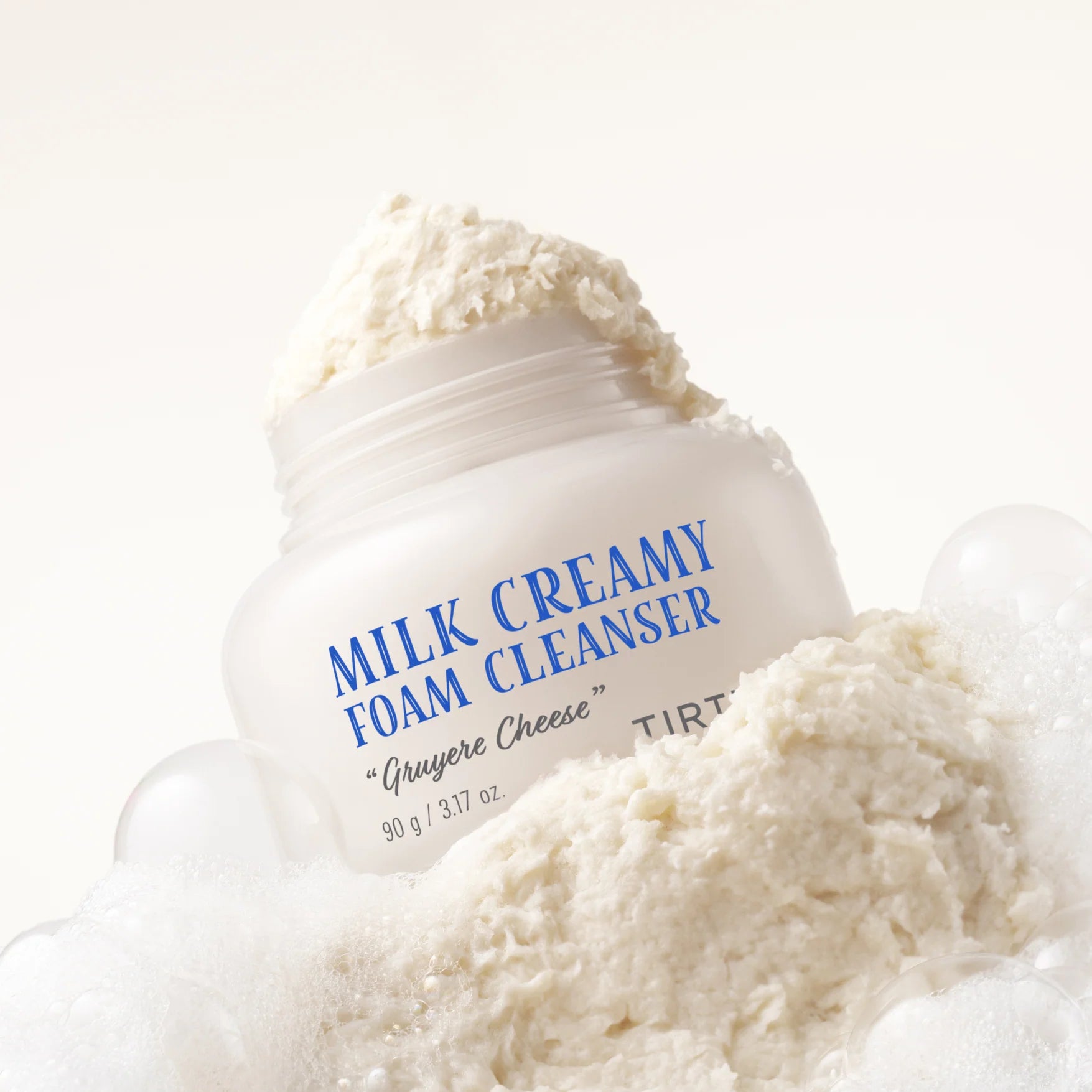 TIRTIR Milk Creamy Foam Cleanser — gentle daily cleansing