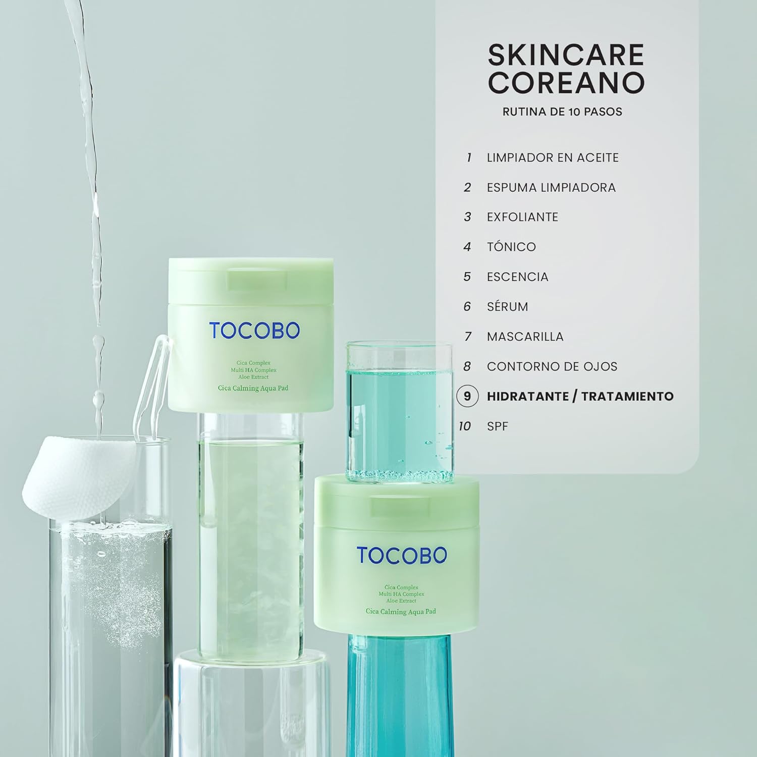TOCOBO Cica Calming Aqua Pad — calm refreshed skin