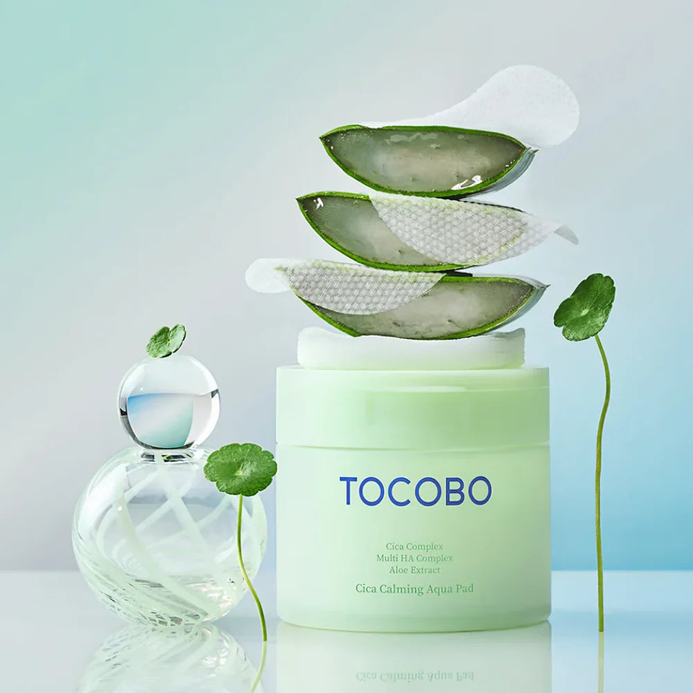 TOCOBO Cica Calming Aqua Pad — soaked pad texture