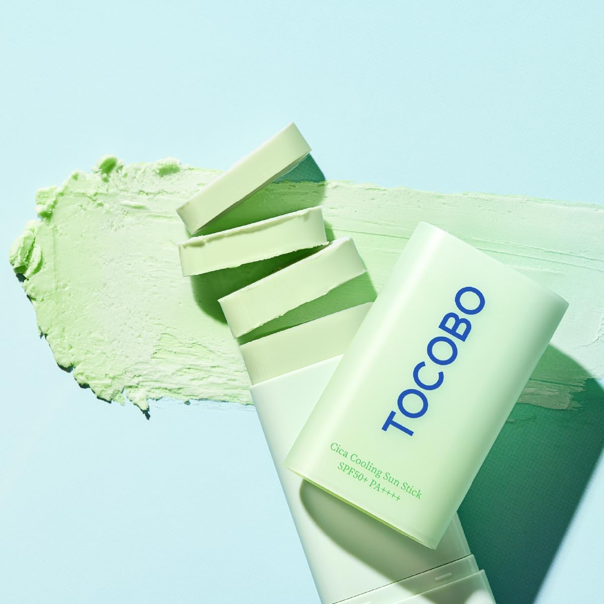 TOCOBO Cica Cooling Sun Stick — easy glide application