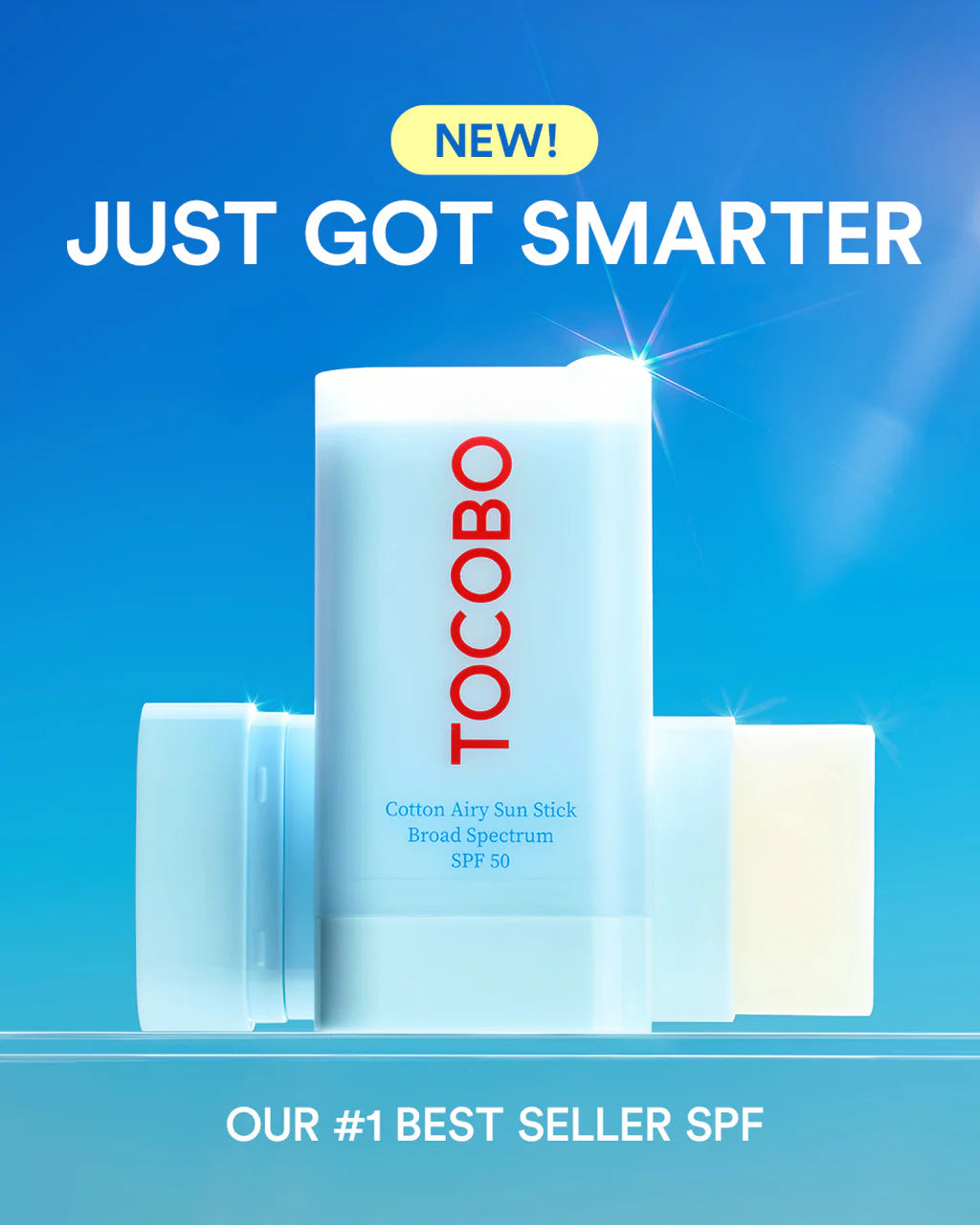 TOCOBO Cotton Soft Sun Stick — smooth matte finish