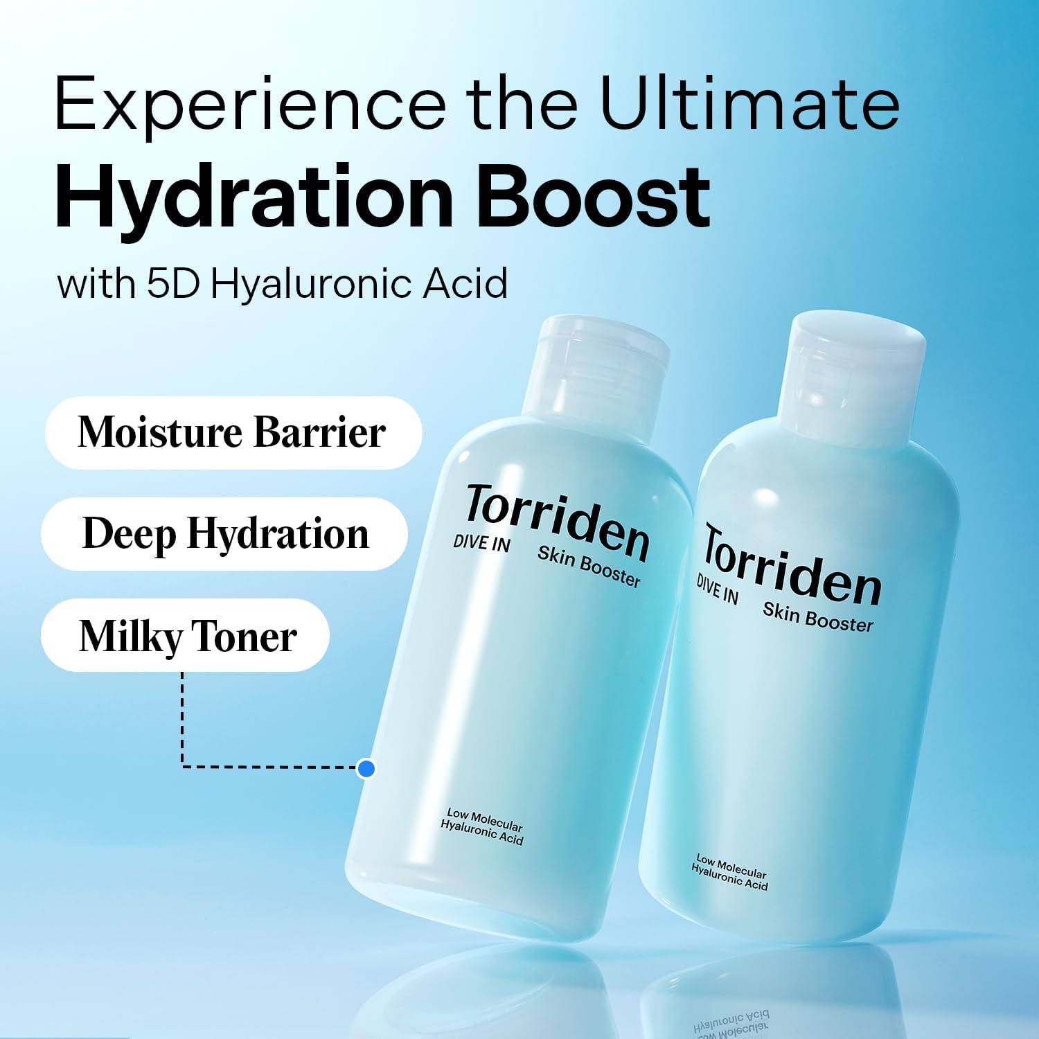 Torriden DIVE-IN Low Molecular Hyaluronic Acid Skin Booster 200ml — Korean hydrating skin booster