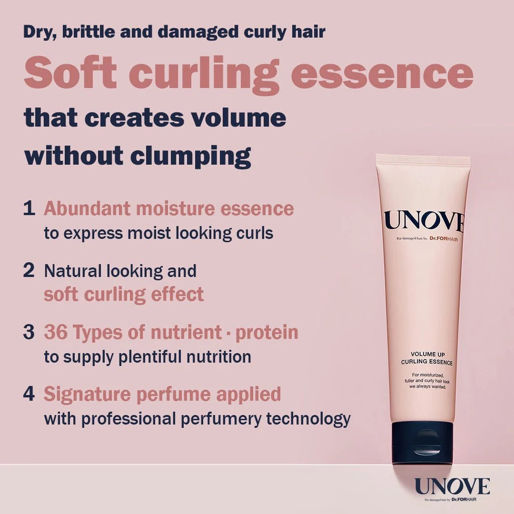UNOVE Volume Up Curling Essence 147ml — Korean curl care