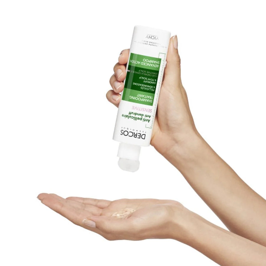 Vichy Dercos Anti-Dandruff Sensitive Scalp Shampoo soothes itchy sensitive scalp