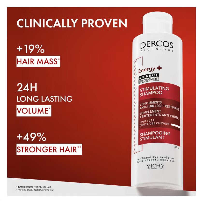 Vichy Dercos Energising Shampoo clinically proven anti-hair-loss formula