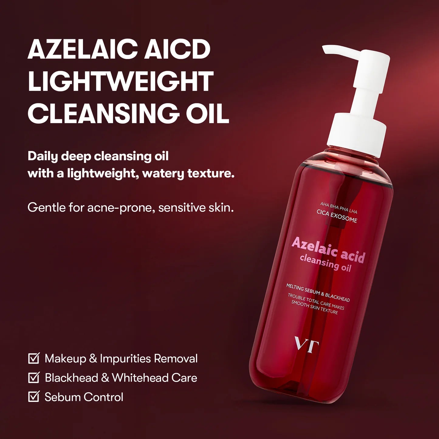 VT Cosmetics Azelaic Acid Cleansing Oil — oil texture