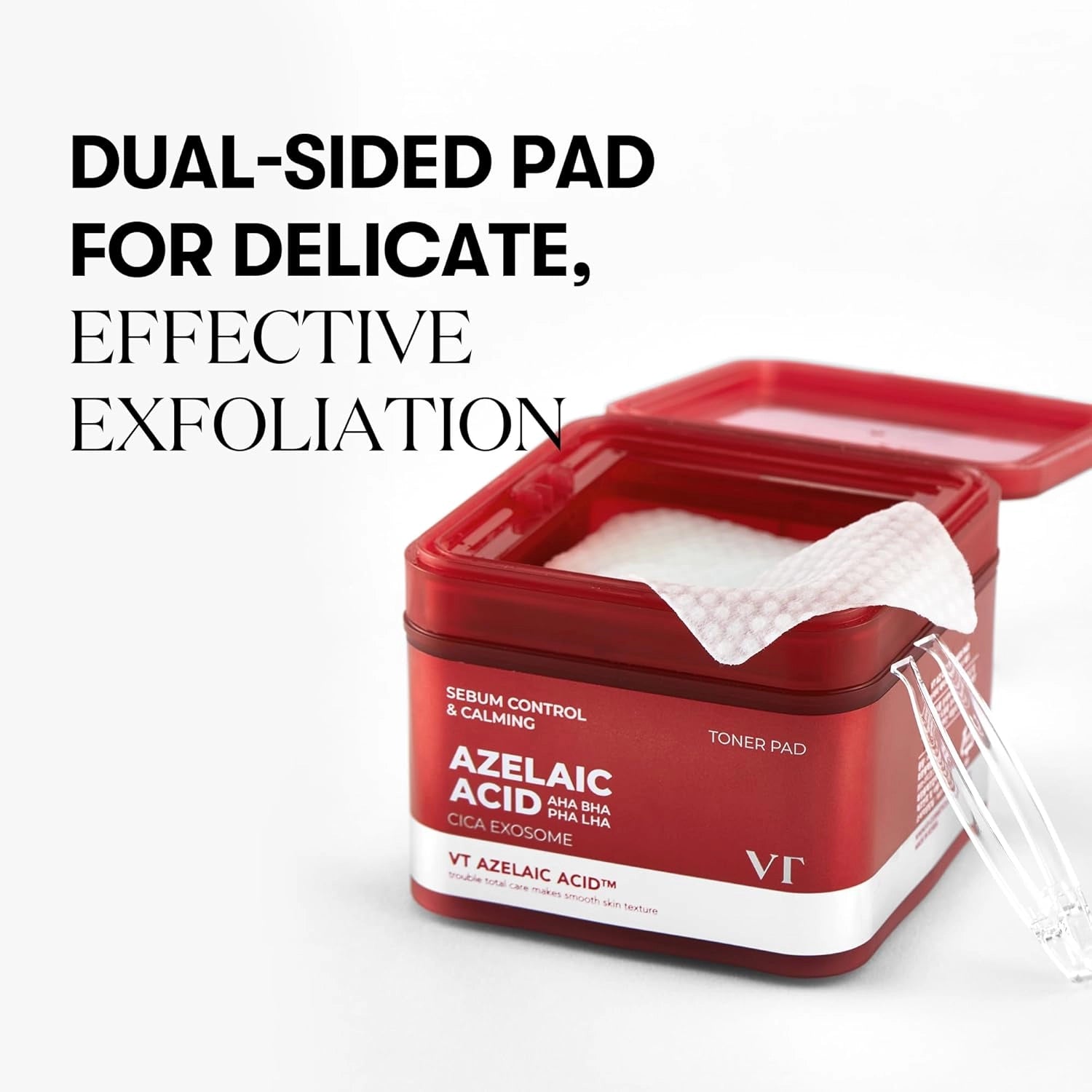 VT Cosmetics Azelaic Acid Toner Pad — application
