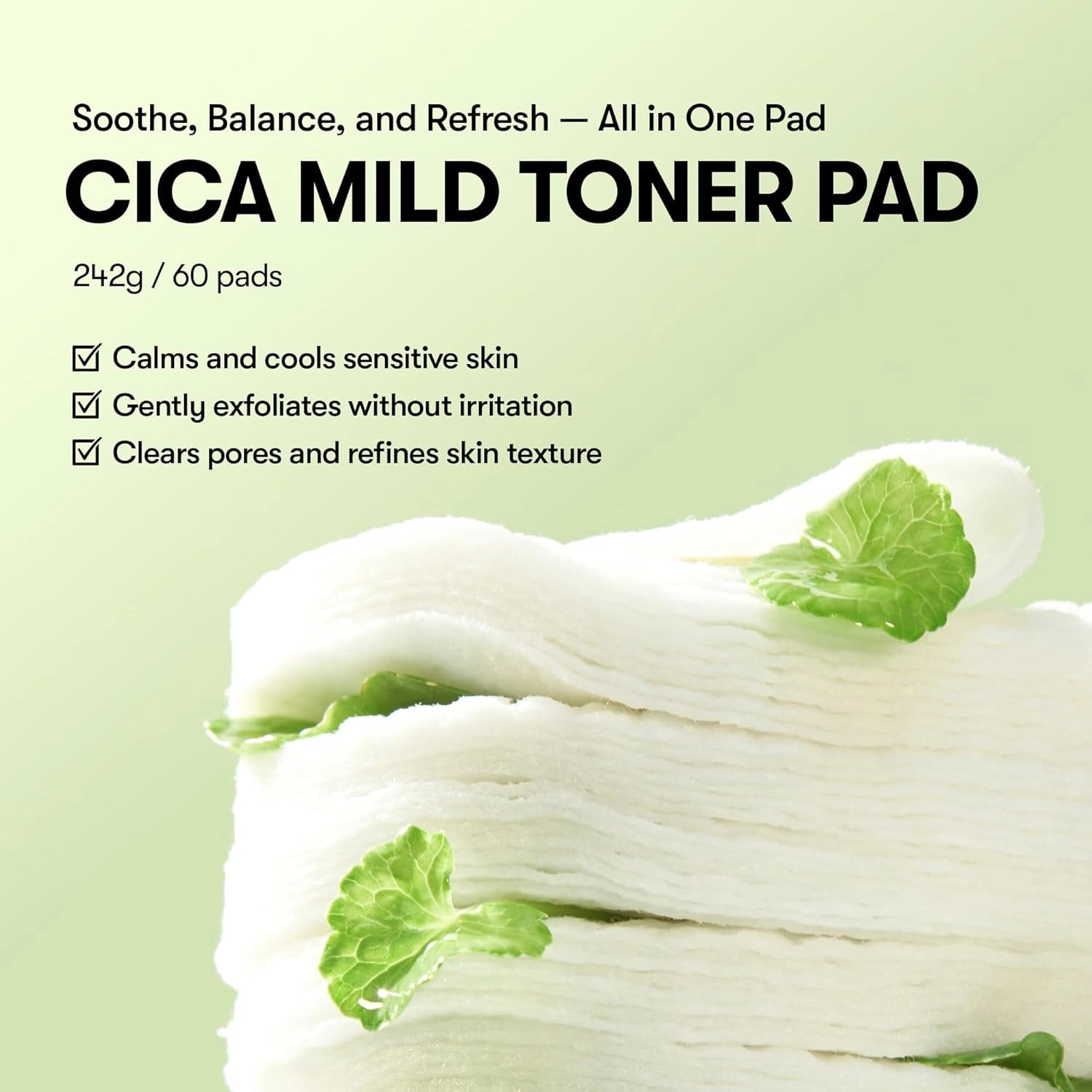VT Cosmetics Cica Mild Toner Pad — textured pad