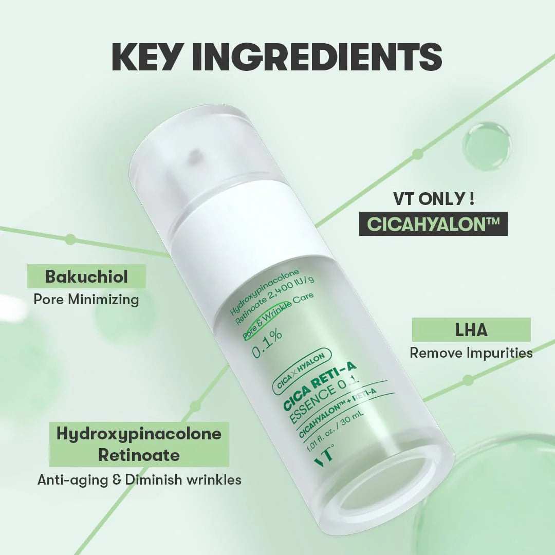 VT Cosmetics Cica Reti-A Essence 0.1 — application