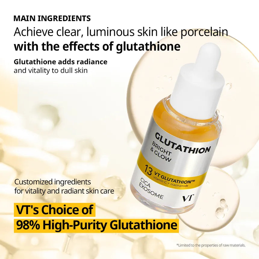 VT Cosmetics Glutathione Bright & Glow — bright glowing skin