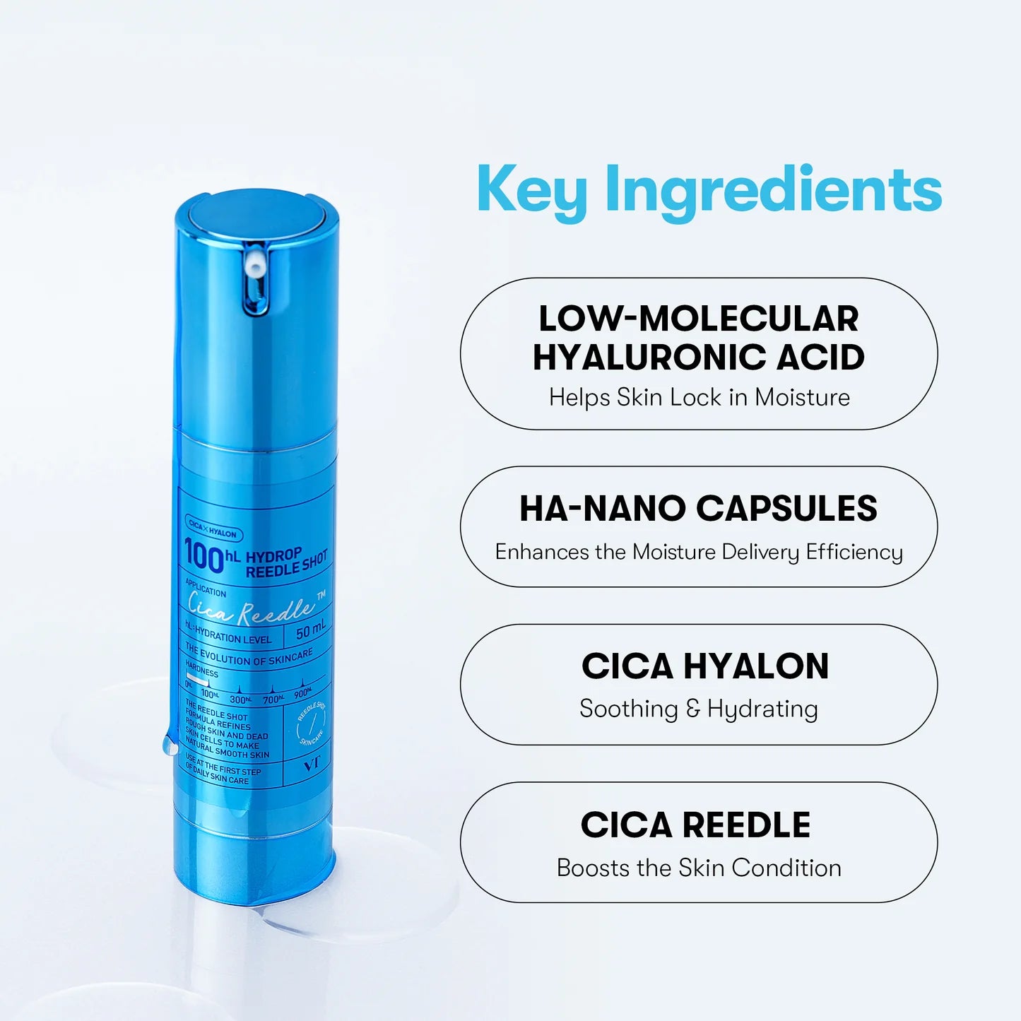 VT Cosmetics Hydrop Reedle Shot 100hL — hydrated skin