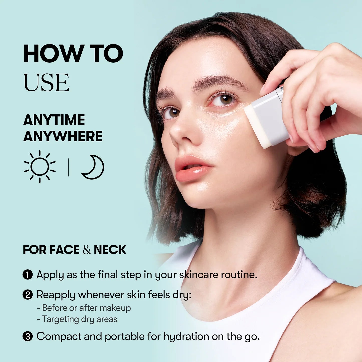 VT Cosmetics PDRN Essence Stick Balm — dewy skin