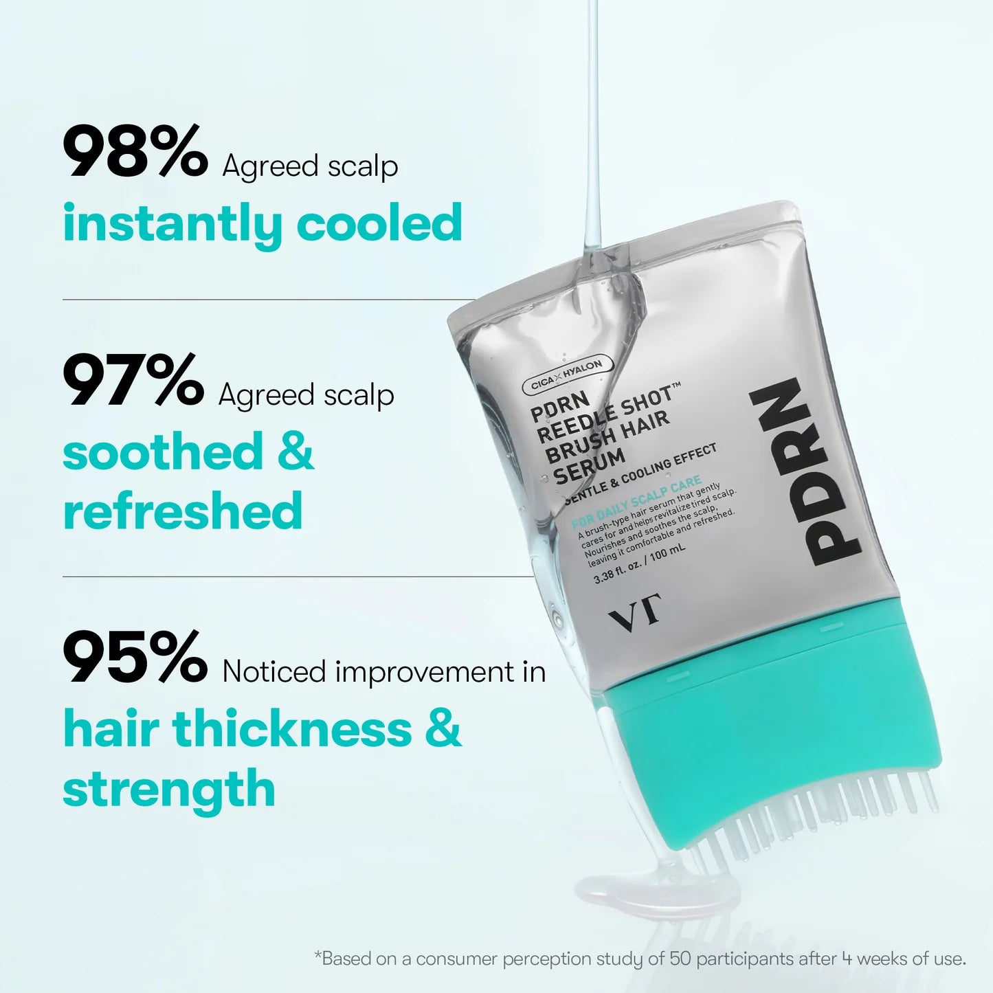 VT Cosmetics PDRN Reedle Shot Brush Hair Serum — daily routine