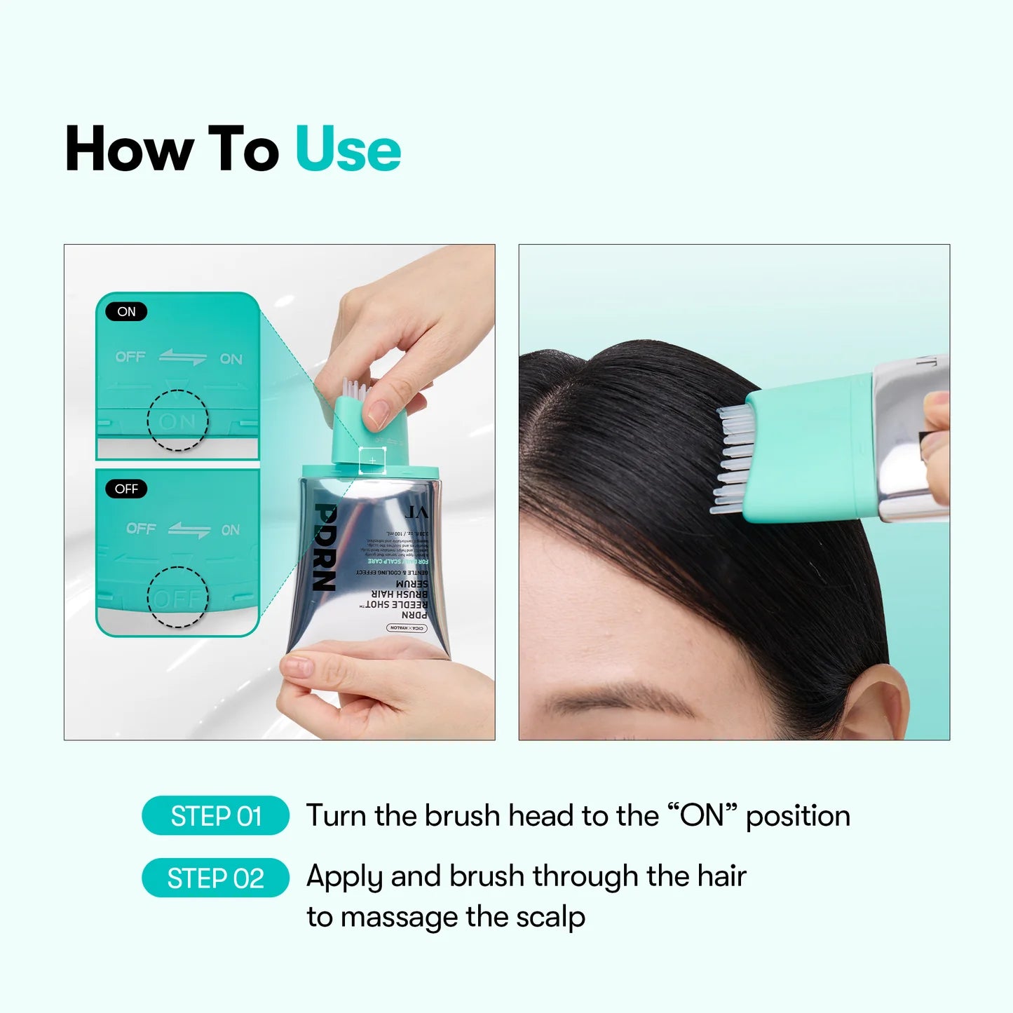VT Cosmetics PDRN Reedle Shot Brush Hair Serum — healthy scalp hair
