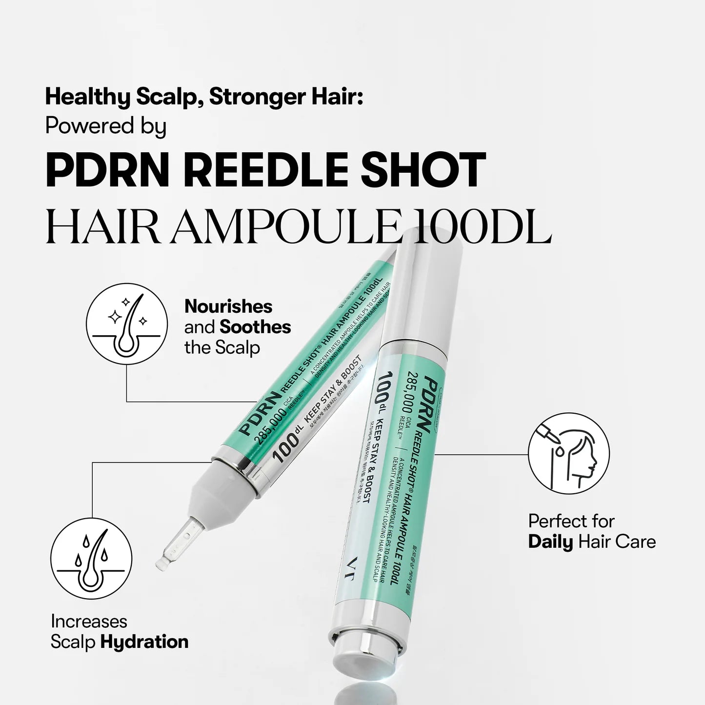 VT Cosmetics PDRN Reedle Shot Hair Ampoule 100 dL — texture