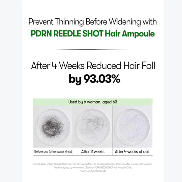 VT Cosmetics PDRN Reedle Shot Hair Ampoule 300 dL — application