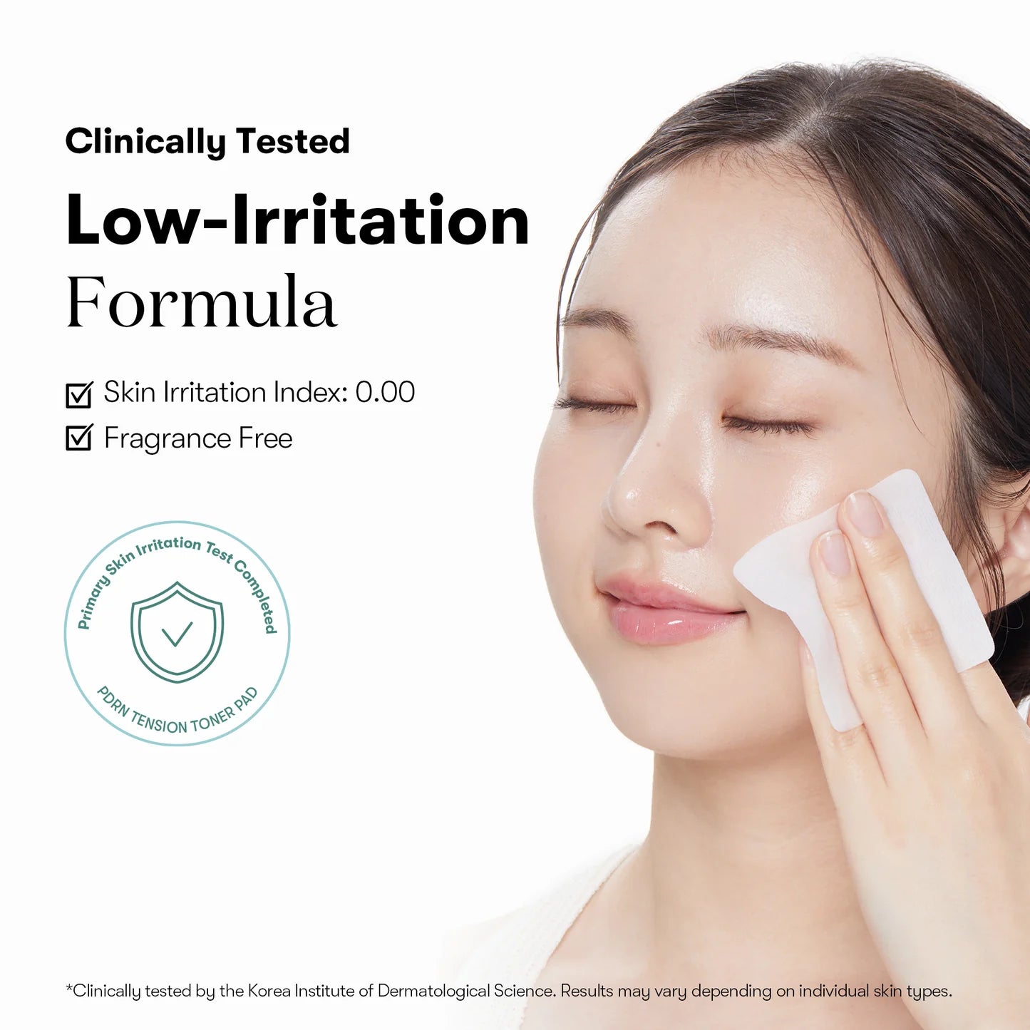 VT Cosmetics PDRN Tension Toner Pad — application