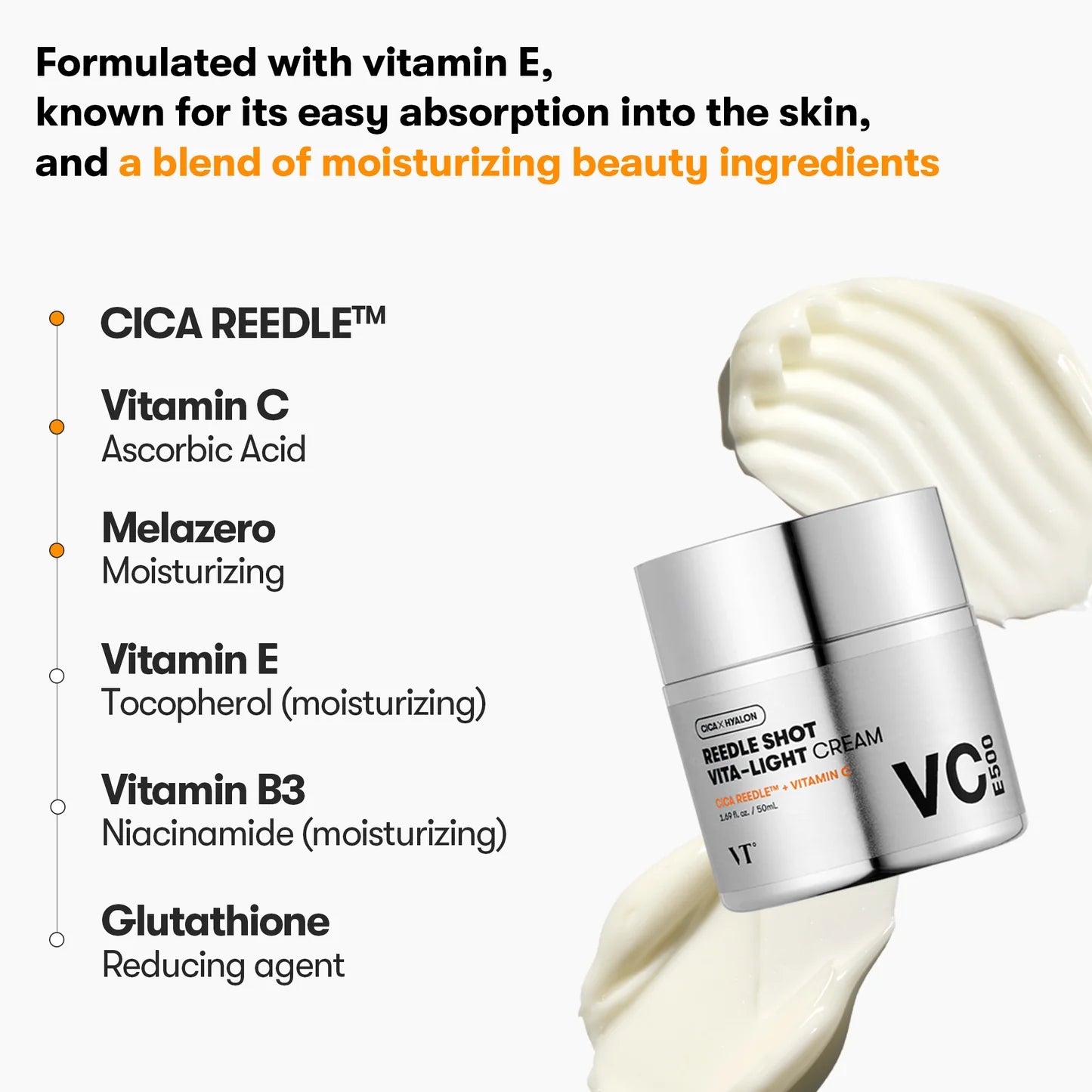 VT Cosmetics Reedle Shot Vita-Light Cream — application